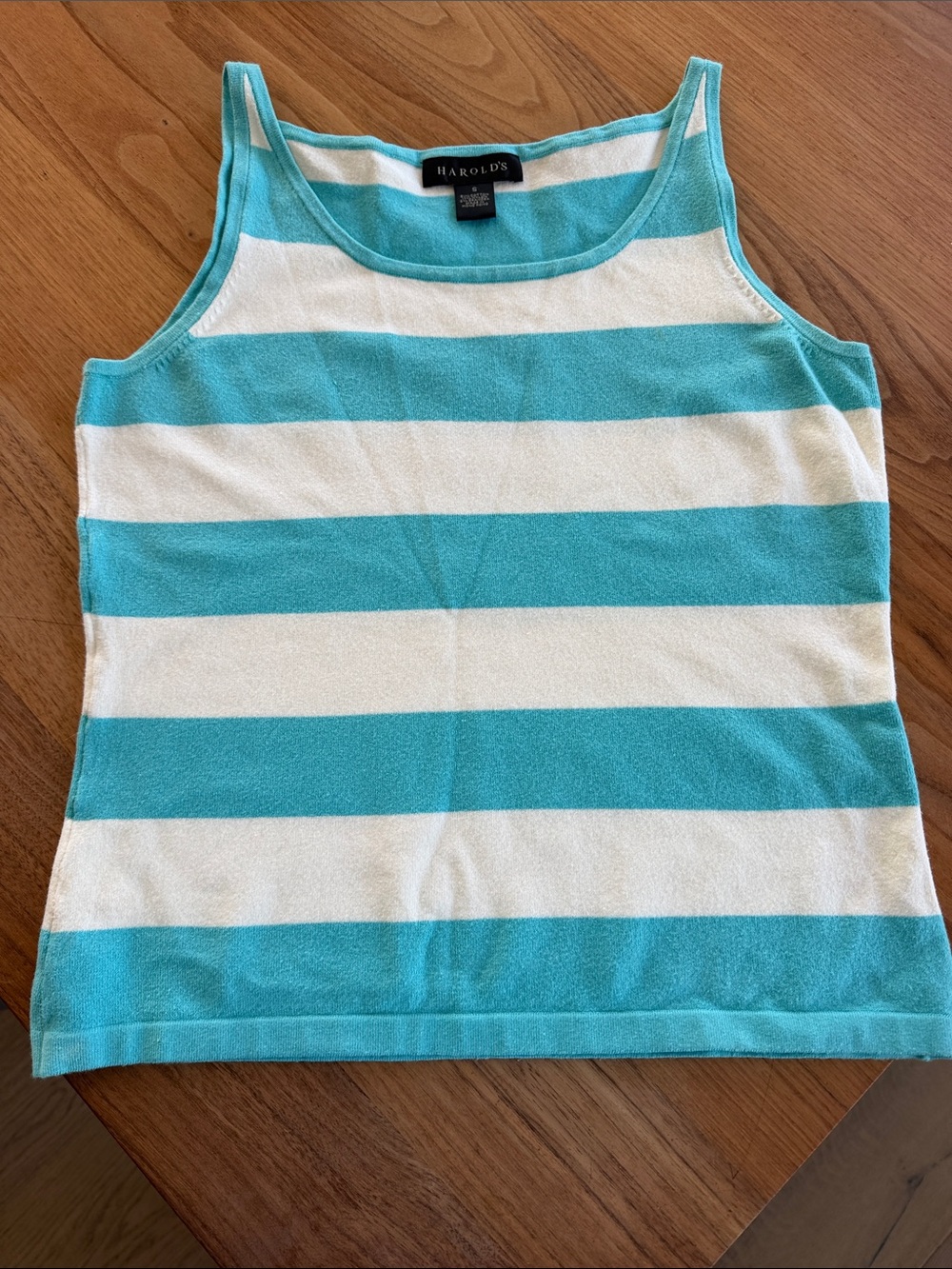 Harold's Turquoise & White Striped Tank